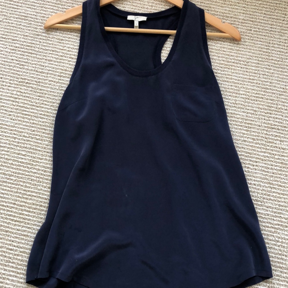 Joie blue silk tank